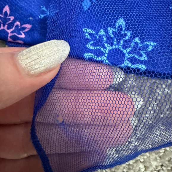 Disney Frozen Royal Blue Snowflake Nightgown Dress - Picture 3 of 3